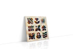 Symbolic Garden Symphony geometric canvas print gallery-wrapped square canvas studio shot