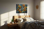 Vortex of Illusions geometric canvas print, displayed in a bedroom