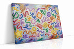 Whimsical Symphony of Colors geometric canvas print, gallery-wrapped, ready to hang