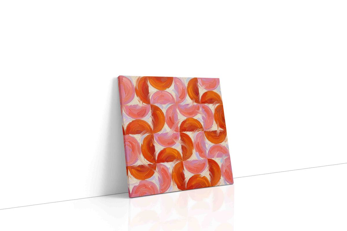 Whirlwind of Warmth geometric canvas print, gallery-wrapped, ready to hang