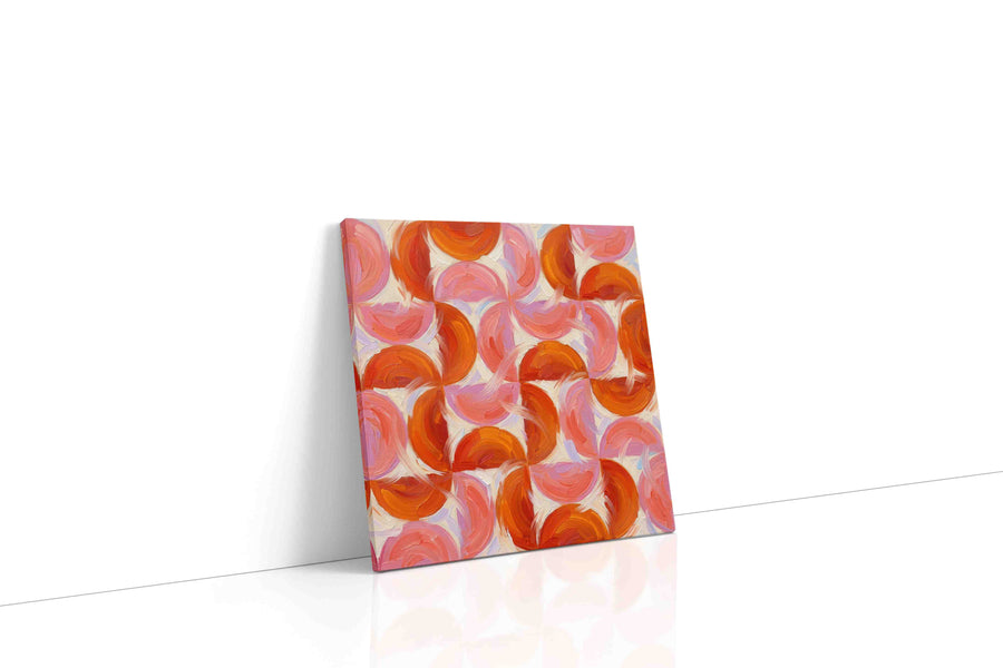 Whirlwind of Warmth geometric canvas print, gallery-wrapped, ready to hang