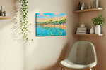 Luminous Beach Reverie beach canvas print, displayed in a living room