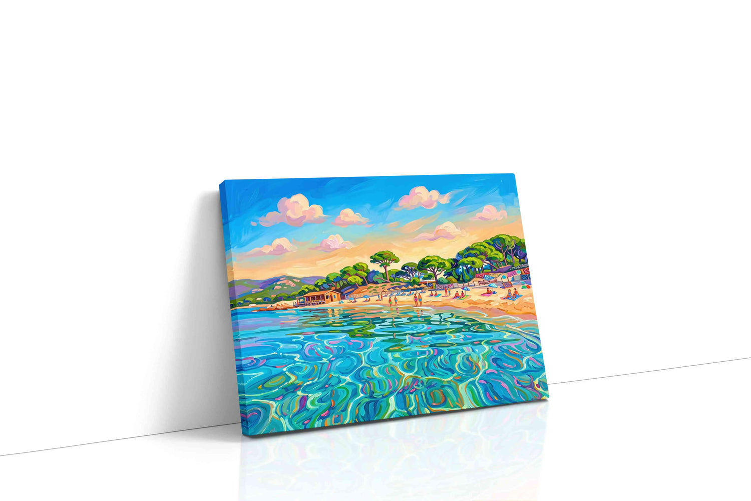Luminous Beach Reverie beach canvas print, gallery-wrapped, ready to hang
