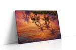 Sunset Reflections Under Paradise beach canvas print gallery-wrapped canvas studio shot