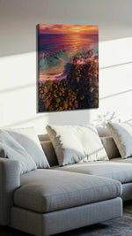 Sunset Serenity Over Paradise - Beach Wall Art, Coastal Canvas Print, Tropical Decor
