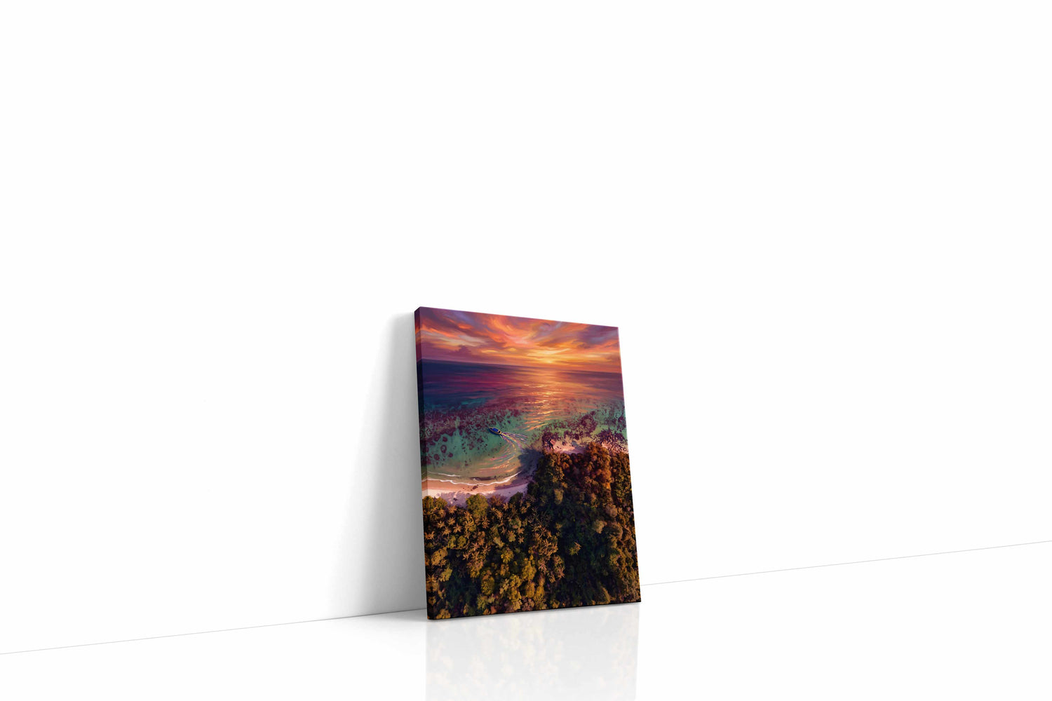 Sunset Serenity Over Paradise beach canvas print, gallery-wrapped, ready to hang