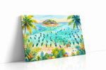 Tropical Serenity Awakens beach canvas print, gallery-wrapped, ready to hang