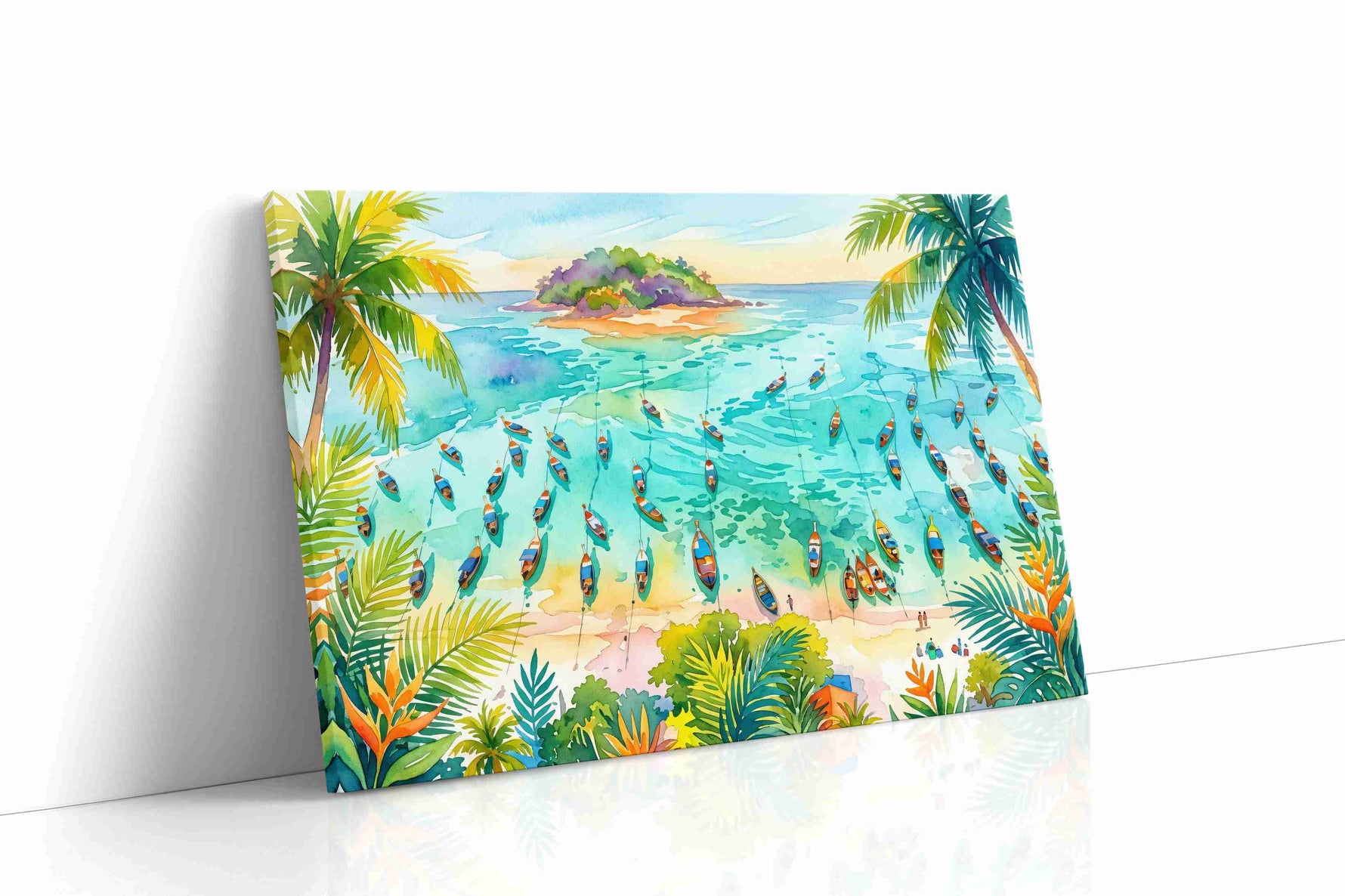 Tropical Serenity Awakens beach canvas print, gallery-wrapped, ready to hang