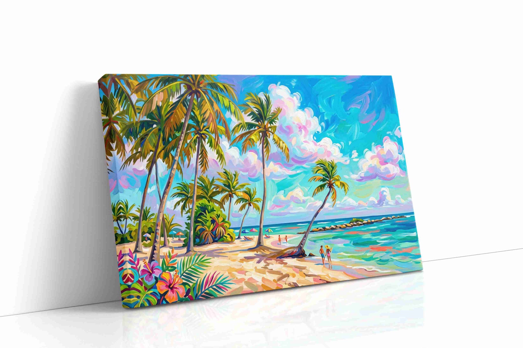 Tropical Serenity Escape beach canvas print gallery-wrapped landscape canvas studio shot