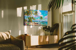 Tropical Serenity Escape beach canvas print, on wall, lifestyle preview