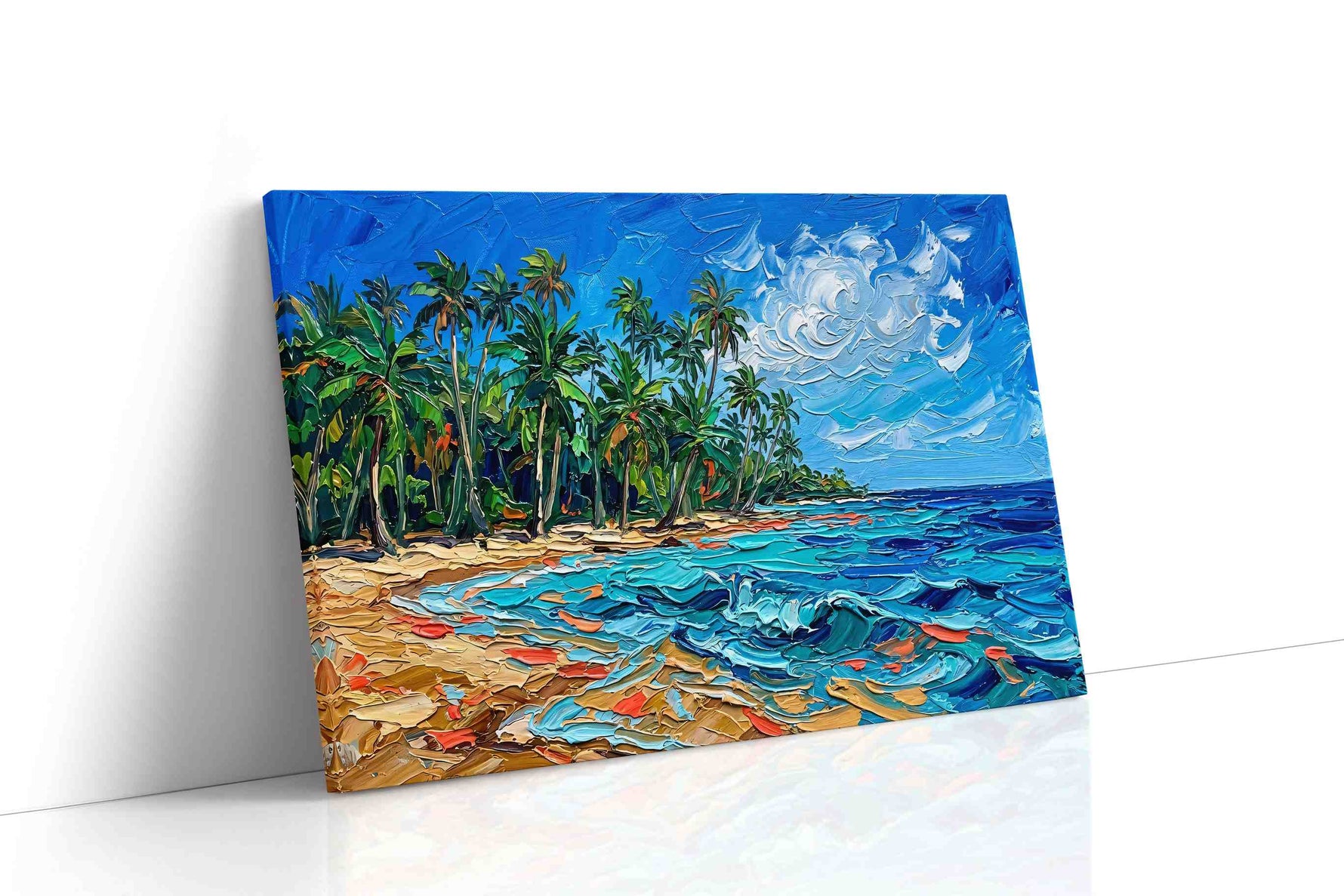 Tropical Serenity Splash beach canvas print gallery-wrapped landscape canvas studio shot