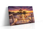 Twilight Toast by the Sea beach canvas print, gallery-wrapped, ready to hang