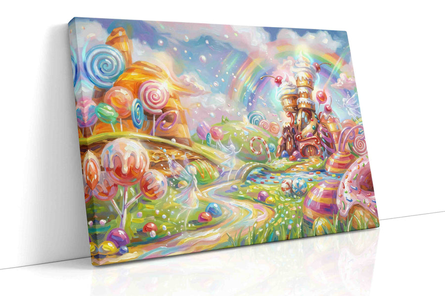 Candy Kingdom Dreamscape - Fantasy Wall Art, Magical Canvas Print, Mythical Art