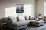 Celestial Garden Dreamscape fantasy canvas print, displayed in a living room