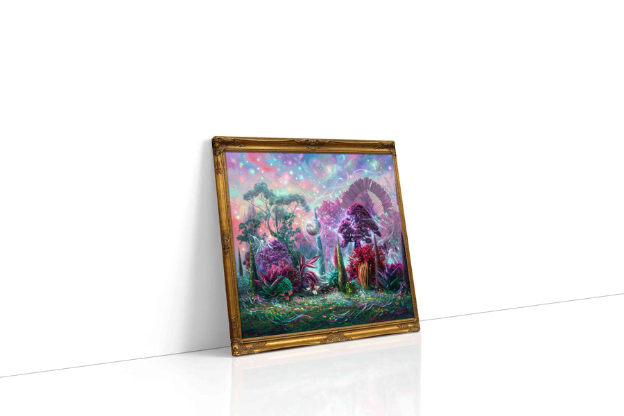 Celestial Garden Dreamscape fantasy canvas print, gallery-wrapped, ready to hang