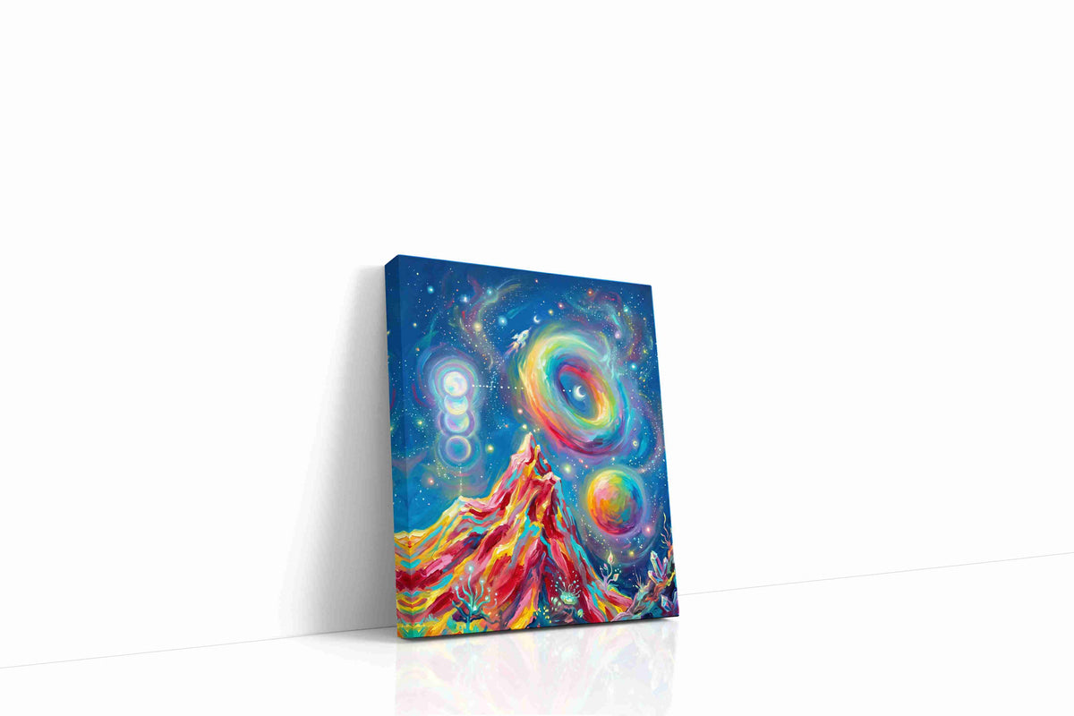 Cosmic Dreams Unveiled fantasy canvas print, gallery-wrapped, ready to hang