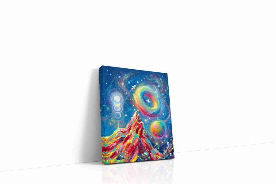 Cosmic Dreams Unveiled fantasy canvas print, gallery-wrapped, ready to hang