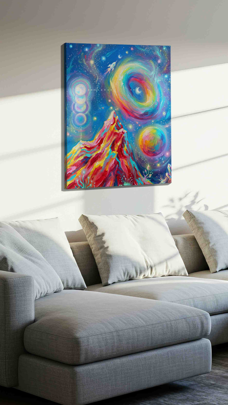Cosmic Dreams Unveiled - Fantasy Wall Art, Magical Canvas Print, Mythical Art