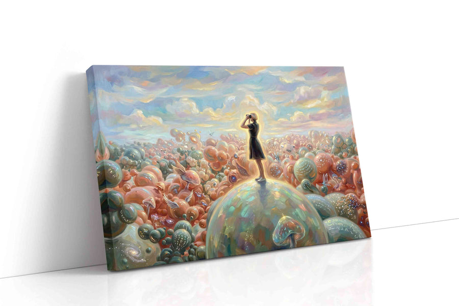 Dreamscape Explorer fantasy canvas print gallery-wrapped landscape canvas studio shot