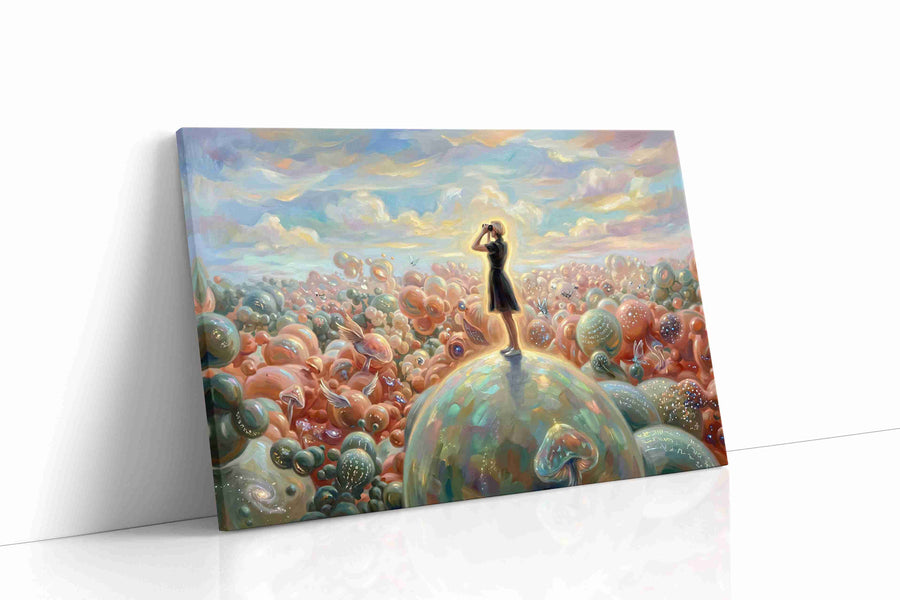 Dreamscape Explorer fantasy canvas print, gallery-wrapped, ready to hang