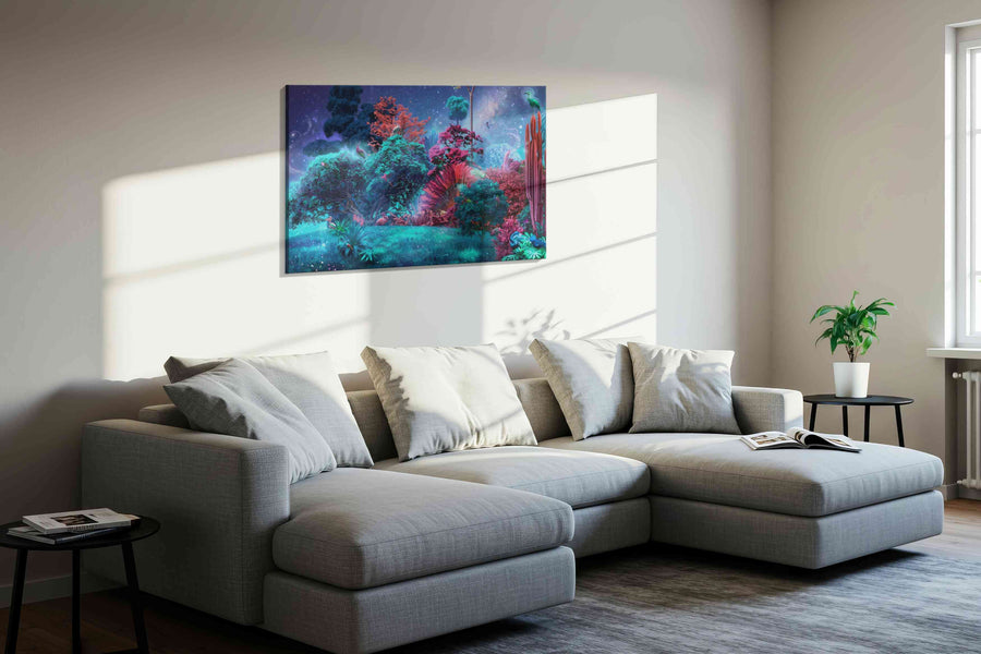Dreamscape Luminescence fantasy canvas print, displayed in a living room
