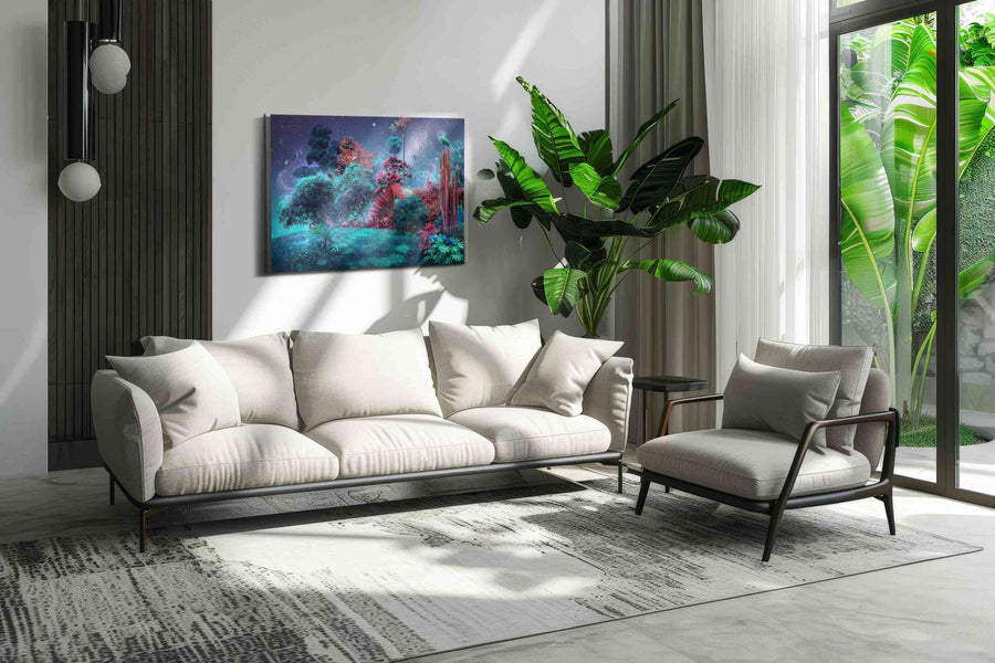 Dreamscape Luminescence fantasy canvas print, on wall, lifestyle preview