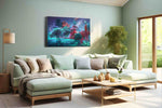 Dreamscape Luminescence fantasy canvas print, hanging on wall