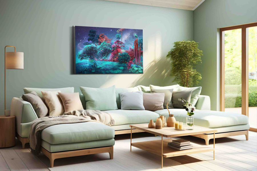 Dreamscape Luminescence fantasy canvas print, hanging on wall