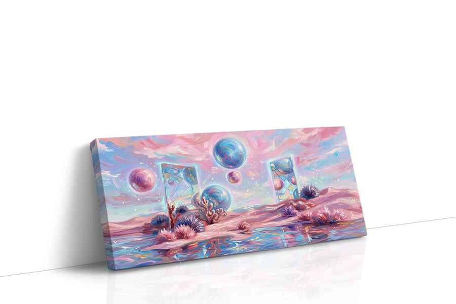 Dreamscape Portals fantasy canvas print gallery-wrapped landscape canvas studio shot