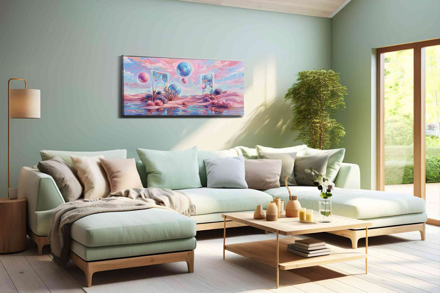Dreamscape Portals fantasy canvas print, hanging on wall