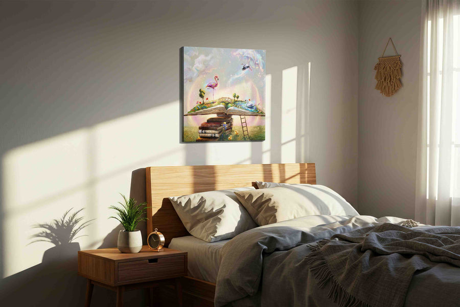 Dreamscape of Literary Wonder - Fantasy Wall Art, Magical Canvas Print, Mythical Art