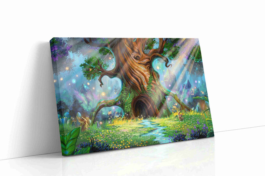Enchanted Grove Whisper fantasy canvas print gallery-wrapped landscape canvas studio shot