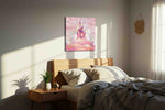 Enchanted Pastel Castle - Fantasy Wall Art, Magical Canvas Print, Mythical Art