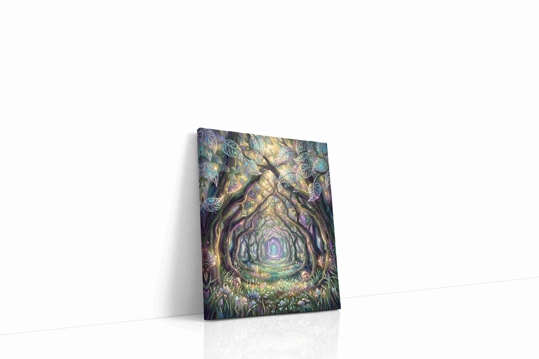 Enchanted Woodland Pathway fantasy canvas print gallery-wrapped portrait canvas studio shot