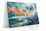 Ethereal Sky Kingdoms fantasy canvas print, gallery-wrapped, ready to hang