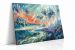 Ethereal Sky Kingdoms - Fantasy Wall Art, Magical Canvas Print, Mythical Art