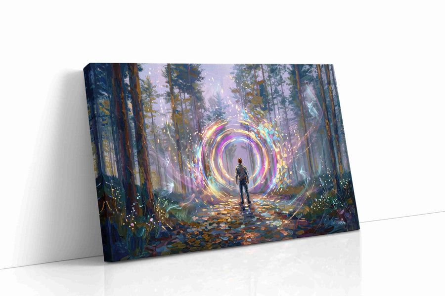 Gateway to Enchanted Realms fantasy canvas print, gallery-wrapped, ready to hang