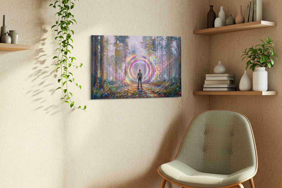 Gateway to Enchanted Realms fantasy canvas print, hanging on wall — view 2