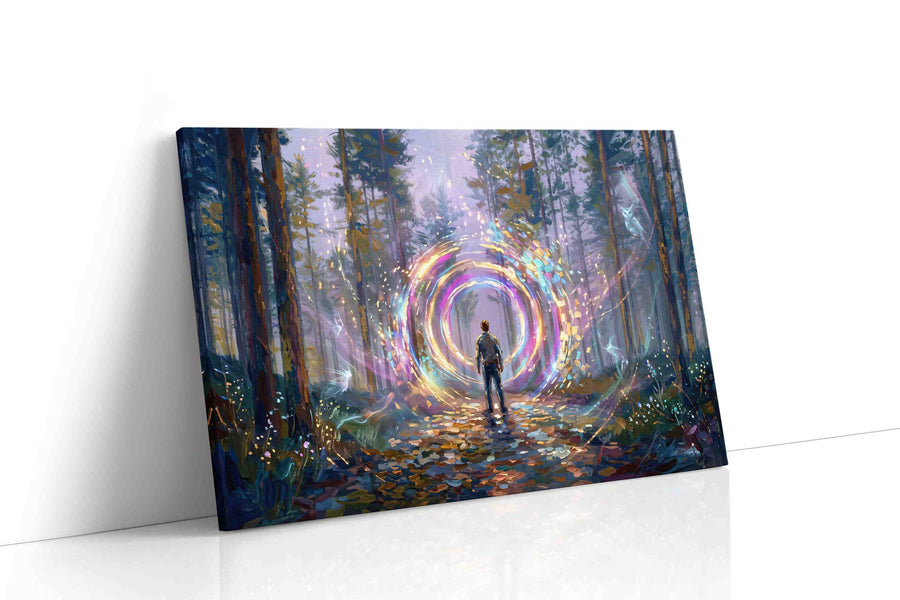 Gateway to Enchanted Realms fantasy canvas print gallery-wrapped landscape canvas studio shot