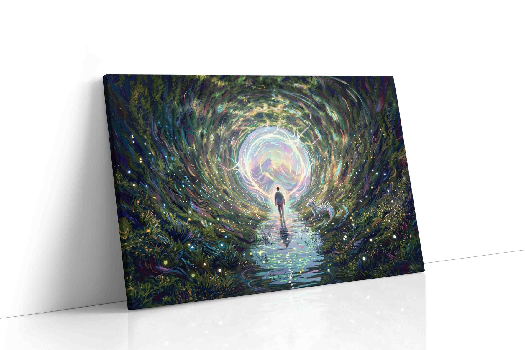 Journey Through the Luminous Veil fantasy canvas print gallery-wrapped canvas studio shot