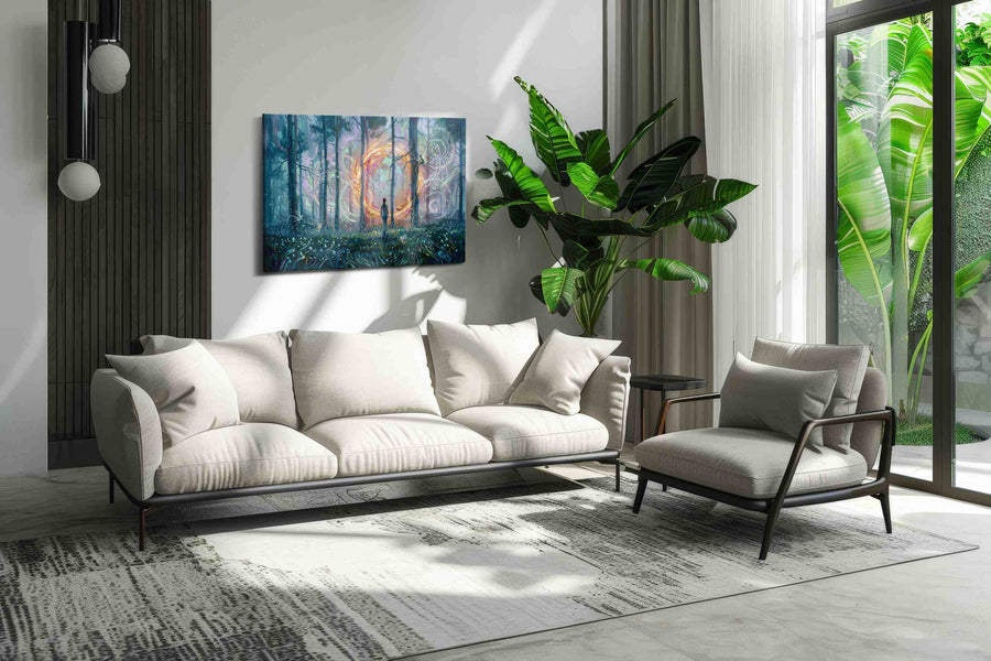 Portal of the Enchanted Forest - Fantasy Wall Art, Magical Canvas Print, Mythical Art