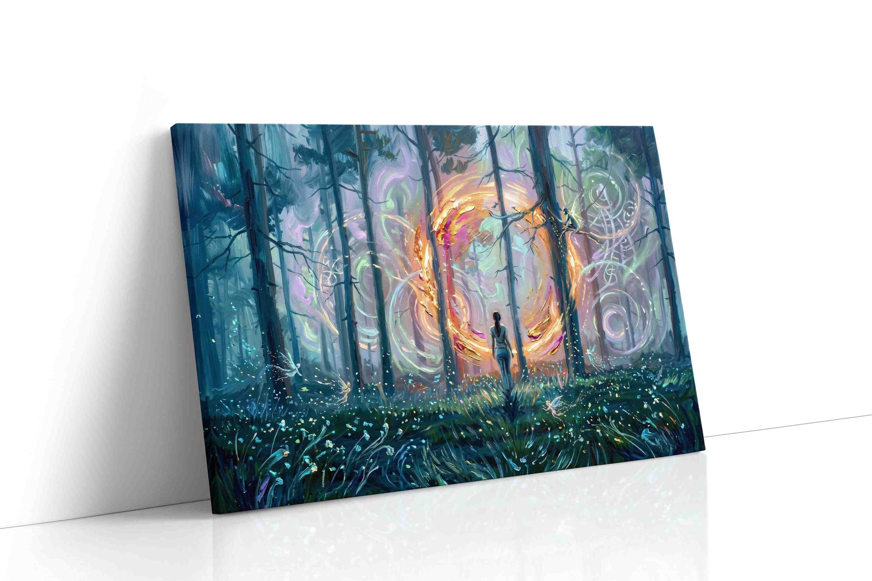 Portal of the Enchanted Forest fantasy canvas print gallery-wrapped landscape canvas studio shot