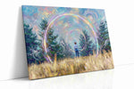 Whispers of the Cosmic Grove fantasy canvas print, gallery-wrapped, ready to hang