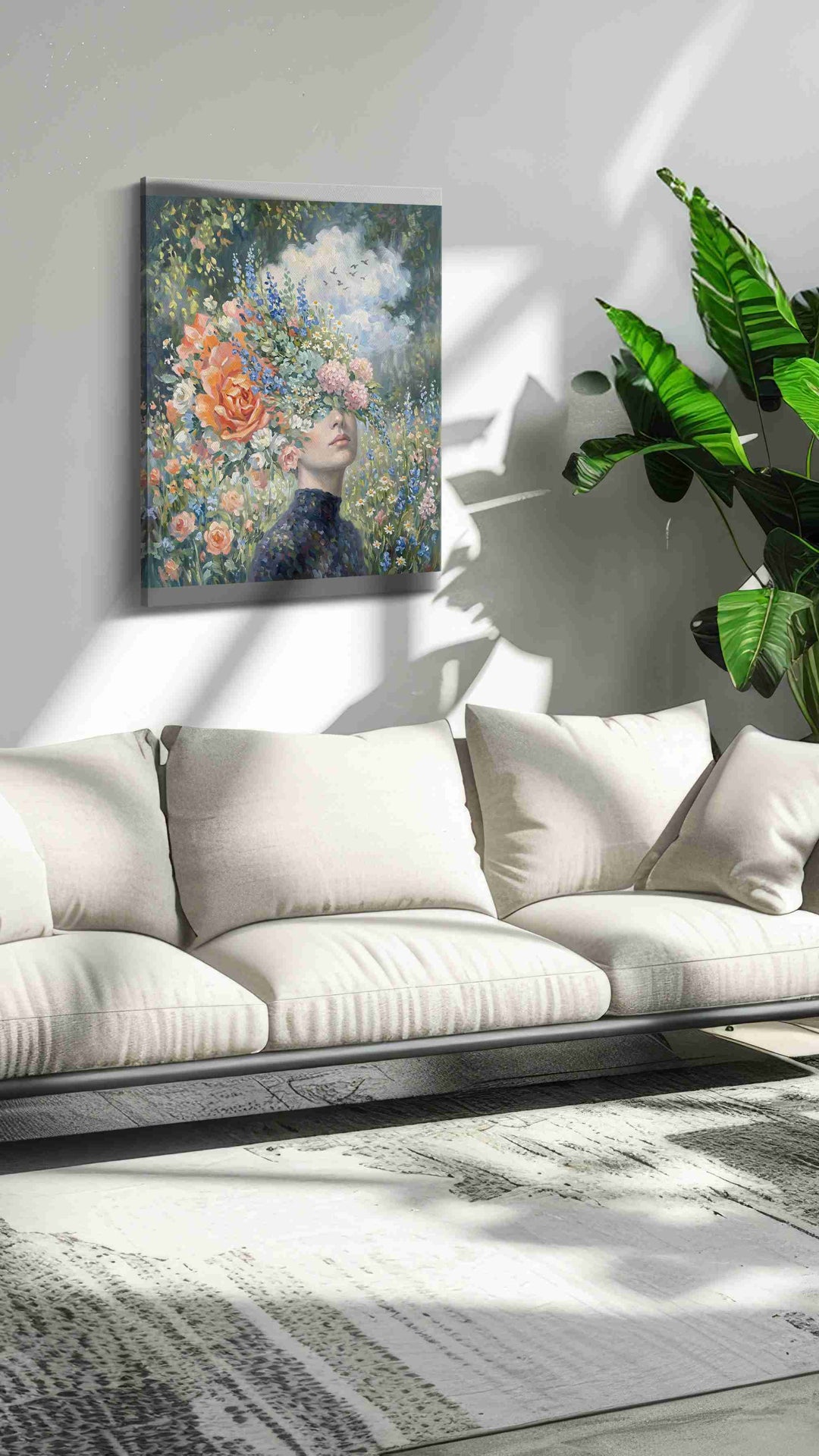 Blossoms of the Mind - Floral Canvas Print, Botanical Wall Art, Flower Canvas Art