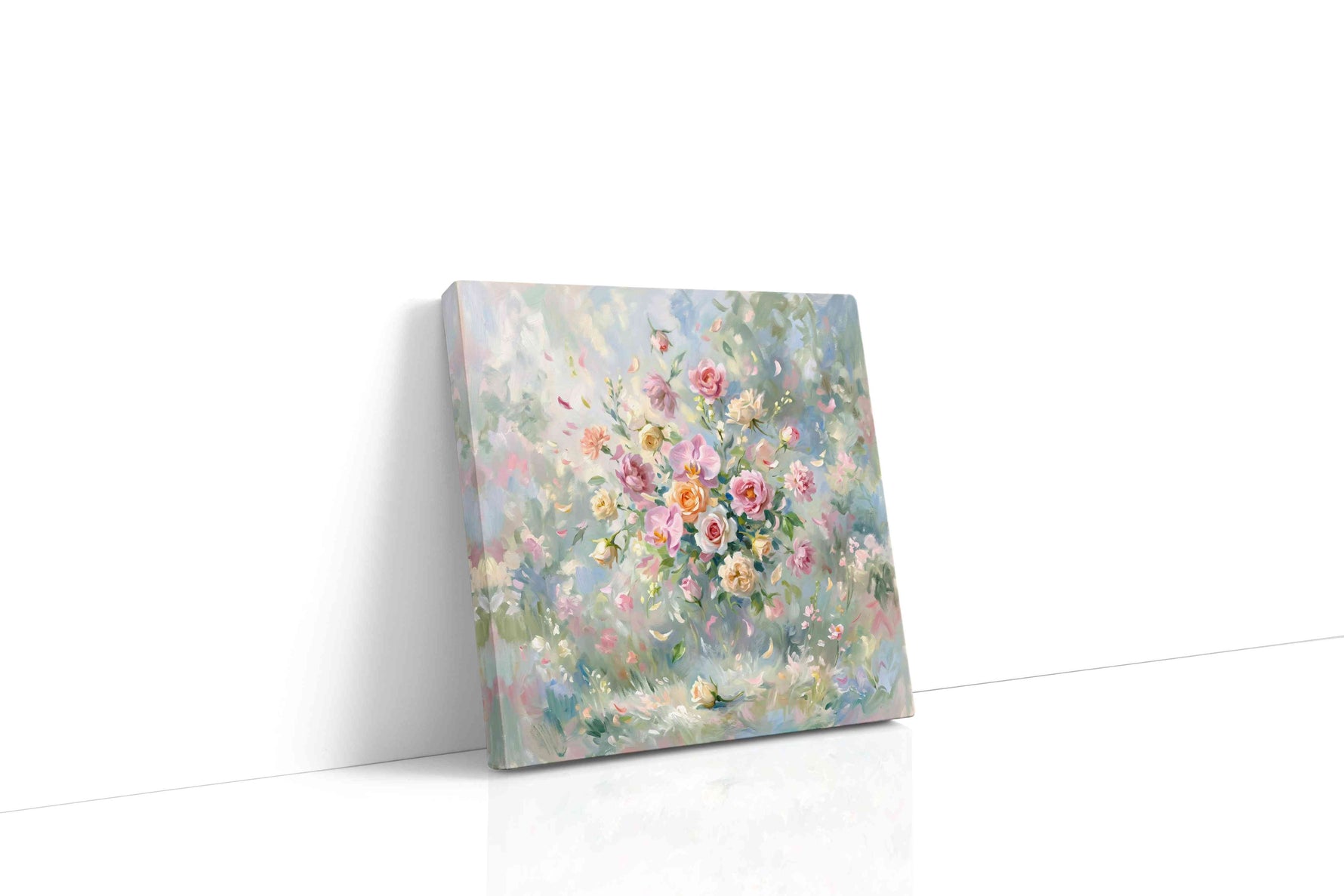 Ethereal Garden Symphony floral canvas print, gallery-wrapped, ready to hang
