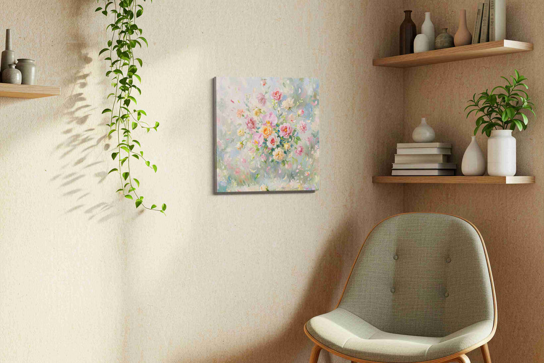 Ethereal Garden Symphony - Floral Canvas Print, Botanical Wall Art, Flower Canvas Art