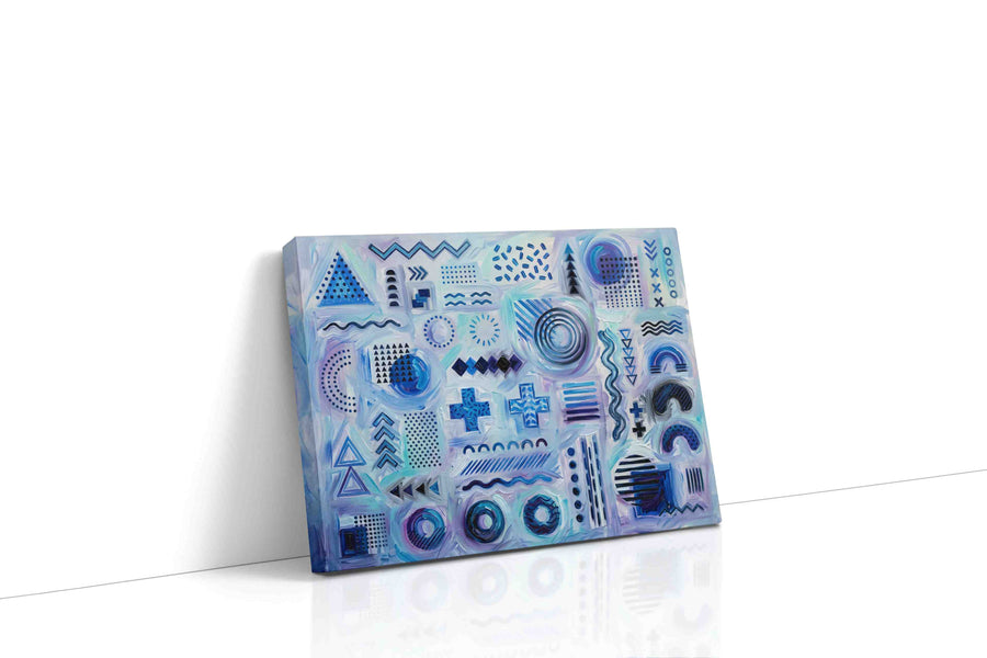Echoes of Geometry geometric canvas print, gallery-wrapped, ready to hang
