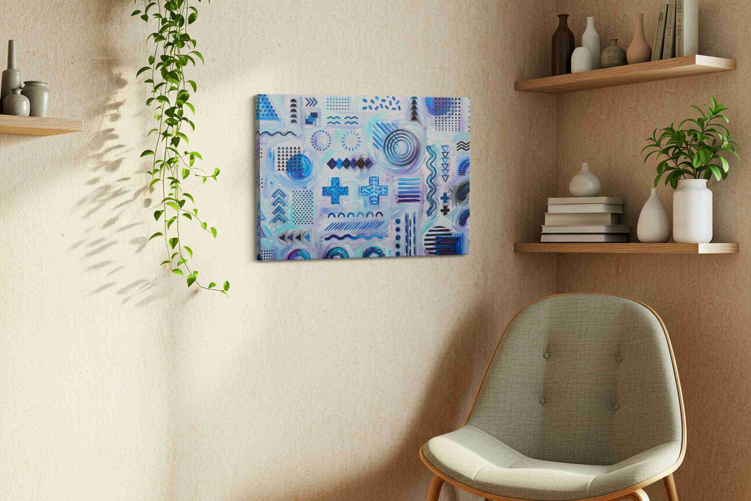 Echoes of Geometry - Geometric Wall Art, Abstract Canvas Print, Modern Decor
