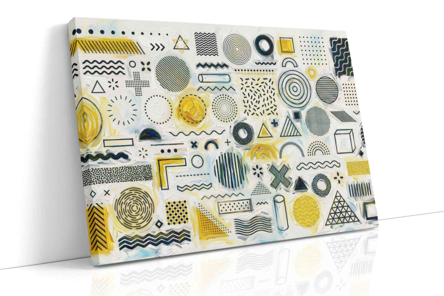 Geometric Symphony geometric canvas print, gallery-wrapped, ready to hang