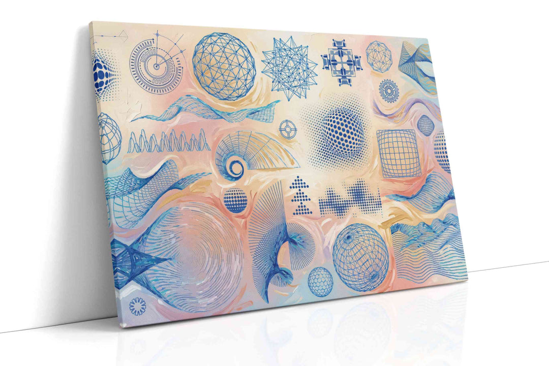 Harmonious Geometry Symphony - Geometric Wall Art, Abstract Canvas Print, Modern Decor
